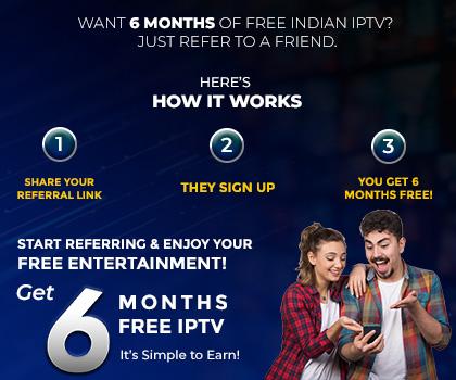 IndianIPTV Refer and Earn